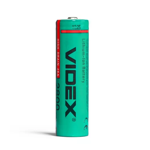 Lithium-ion battery VIDEX 18650 20A 2800mAh with high current bulk/1pc