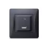 Socket USB-A + USB-C PD20W black graphite VIDEX BINERA