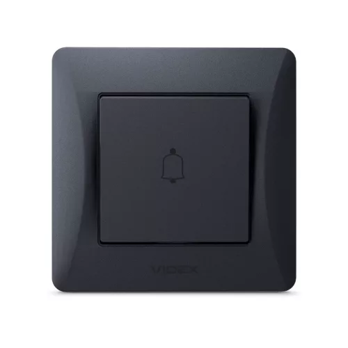 Bell button black graphite VIDEX BINERA
