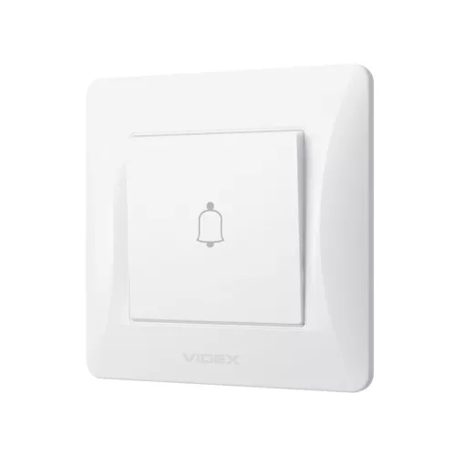 Bell button white VIDEX BINERA