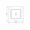 Bell button white VIDEX BINERA
