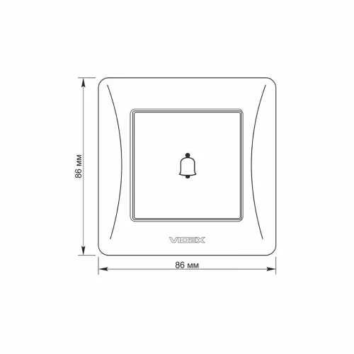 Bell button white VIDEX BINERA