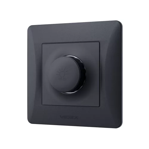 Dimmer 600W black graphite VIDEX BINERA