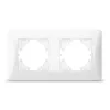 Frame 2 gang horizontal white VIDEX BINERA