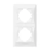 Frame 2 gang vertical white VIDEX BINERA