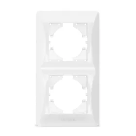 Frame 2 gang vertical white VIDEX BINERA