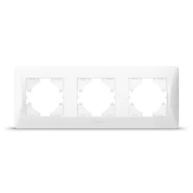 Frame 3 gang horizontal white VIDEX BINERA