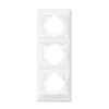 Frame 3 gang vertical white VIDEX BINERA