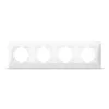 Frame 4 gang horizontal white VIDEX BINERA