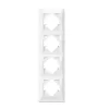 Frame 4 gang vertical white VIDEX BINERA