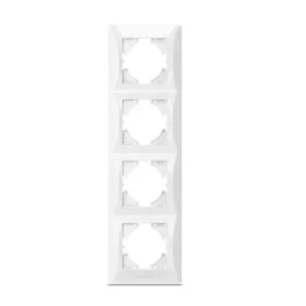 Frame 4 gang vertical white VIDEX BINERA