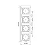 Frame 4 gang vertical white VIDEX BINERA