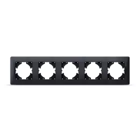 Frame 5 gang horizontal black graphite VIDEX BINERA