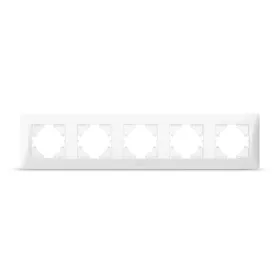 Frame 5 gang horizontal white VIDEX BINERA