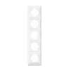 Frame 5 gang vertical white VIDEX BINERA