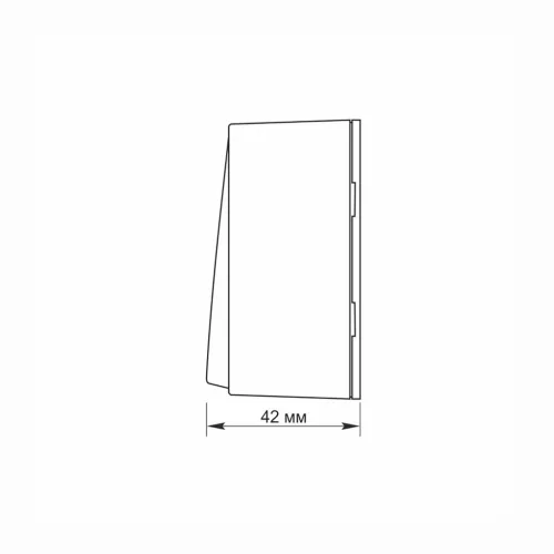 Surface-mounted switch 1 gang 1 way IP20 mate black VIDEX BINERA