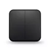 Surface-mounted switch 2 gang 1 way IP20 mate black VIDEX BINERA