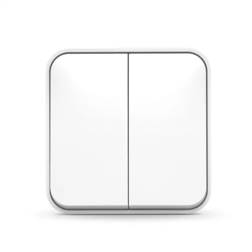 Surface-mounted switch 2 gang 1 way IP20 white VIDEX BINERA