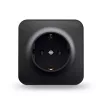 Surface-mounted single Schuko socket IP20 mate black VIDEX BINERA