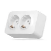 Surface-mounted double Schuko socket IP20 white VIDEX BINERA