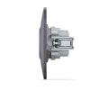 Single schuko socket black graphite VIDEX BINERA