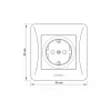 Single schuko socket black graphite VIDEX BINERA