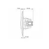 Single schuko socket black graphite VIDEX BINERA