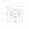 Single schuko socket white VIDEX BINERA
