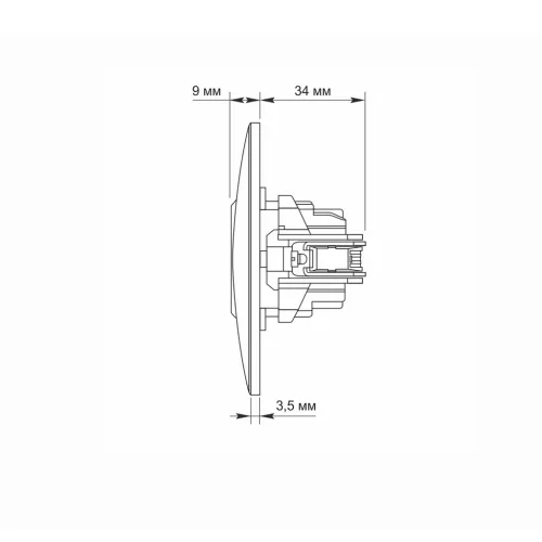 Single schuko socket white VIDEX BINERA