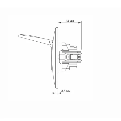 Single schuko socket with cover white VIDEX BINERA