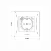 Single schuko socket with USB-A+USB-C black graphite VIDEX BINERA