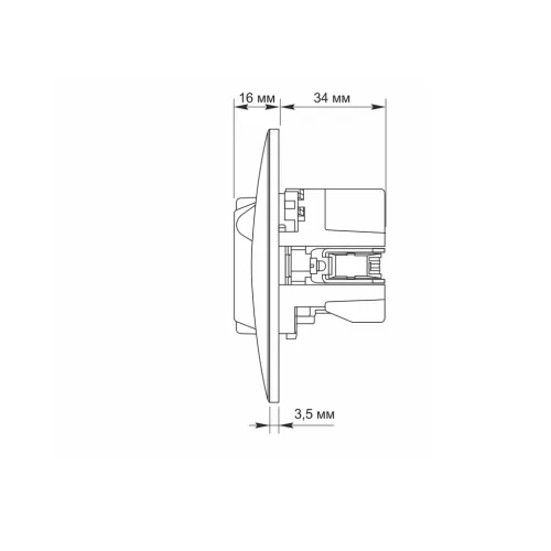 Single schuko socket with USB-A+USB-C black graphite VIDEX BINERA
