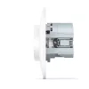 Single schuko socket with USB-A+USB-C white VIDEX BINERA