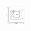 Single schuko socket with USB-A+USB-C white VIDEX BINERA