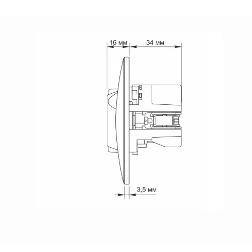 Single schuko socket with USB-A+USB-C white VIDEX BINERA