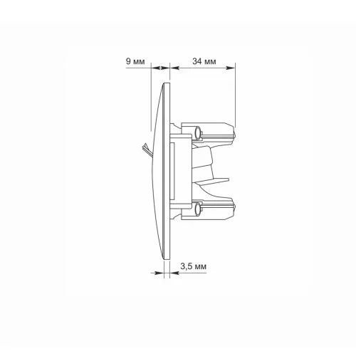 CAT6 socket single computer black graphite VIDEX BINERA