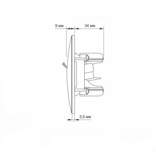 CAT6 socket single computer white VIDEX BINERA