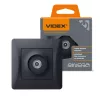 TV socket single black graphite VIDEX BINERA