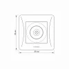 TV socket single black graphite VIDEX BINERA