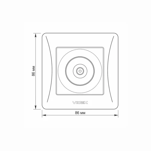 TV socket single black graphite VIDEX BINERA