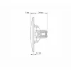 TV socket single black graphite VIDEX BINERA