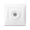 TV socket single white VIDEX BINERA