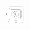 TV socket single white VIDEX BINERA