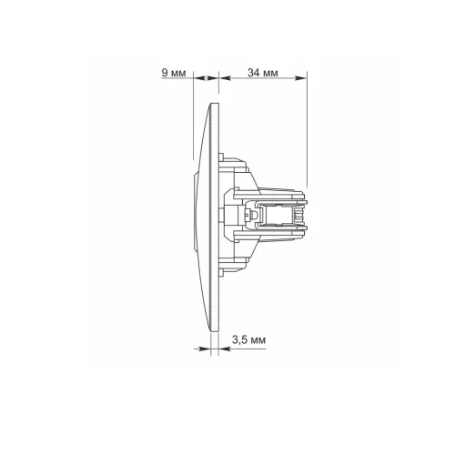 TV socket single white VIDEX BINERA