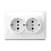 Double schuko socket white VIDEX BINERA