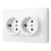 Double schuko socket white VIDEX BINERA