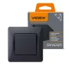 Switch 1 gang intermediate black graphite VIDEX BINERA