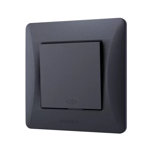 Switch 1 gang intermediate black graphite VIDEX BINERA