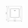 Switch 1 gang with LED backlight black graphite VIDEX BINERA