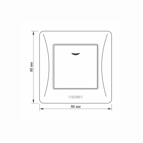 Switch 1 gang with LED backlight white VIDEX BINERA